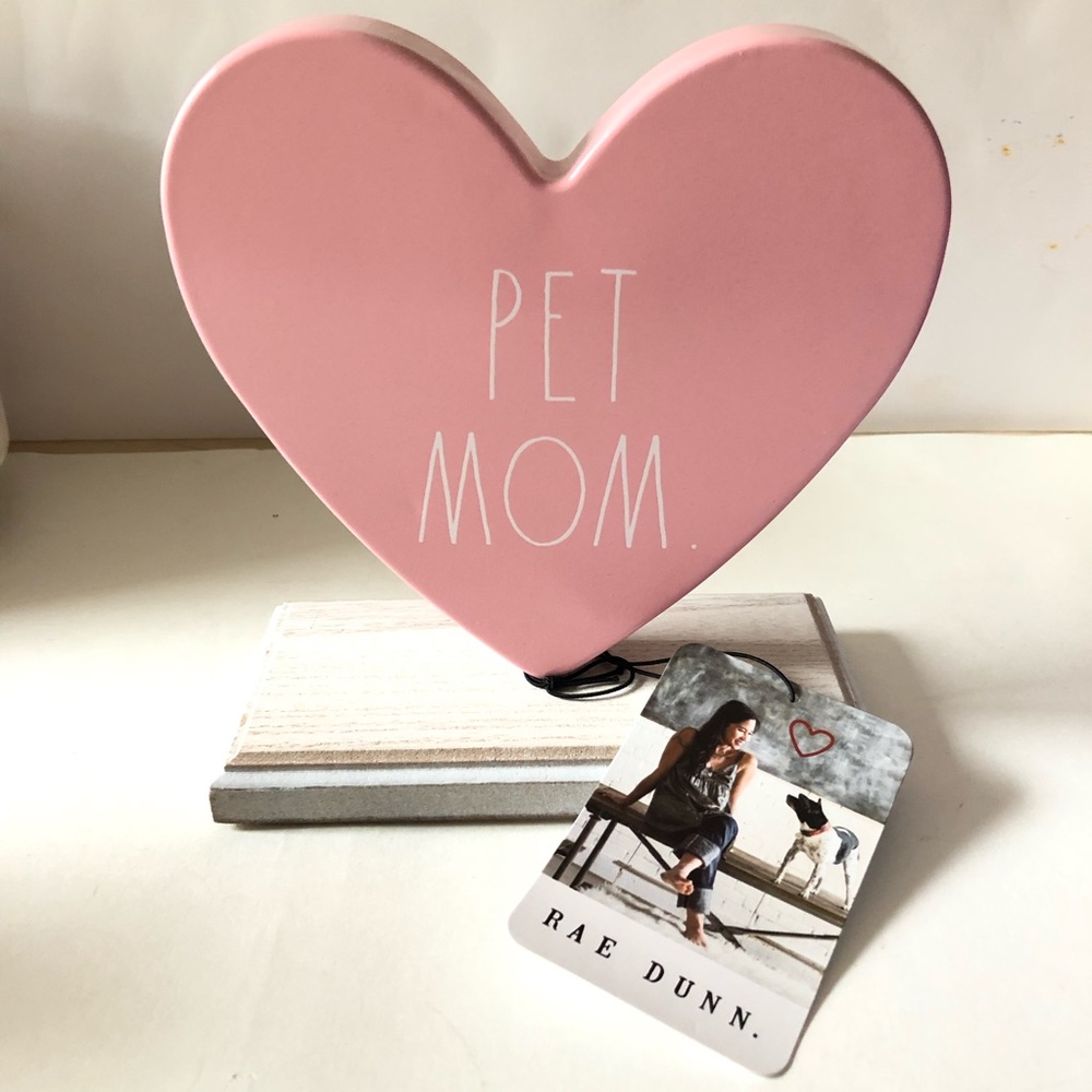 Rae Dunn Pet Mom tin wood sign office home decor